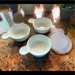 Vintage Set of 3 Corning Ware Grab It Bowls With Lids